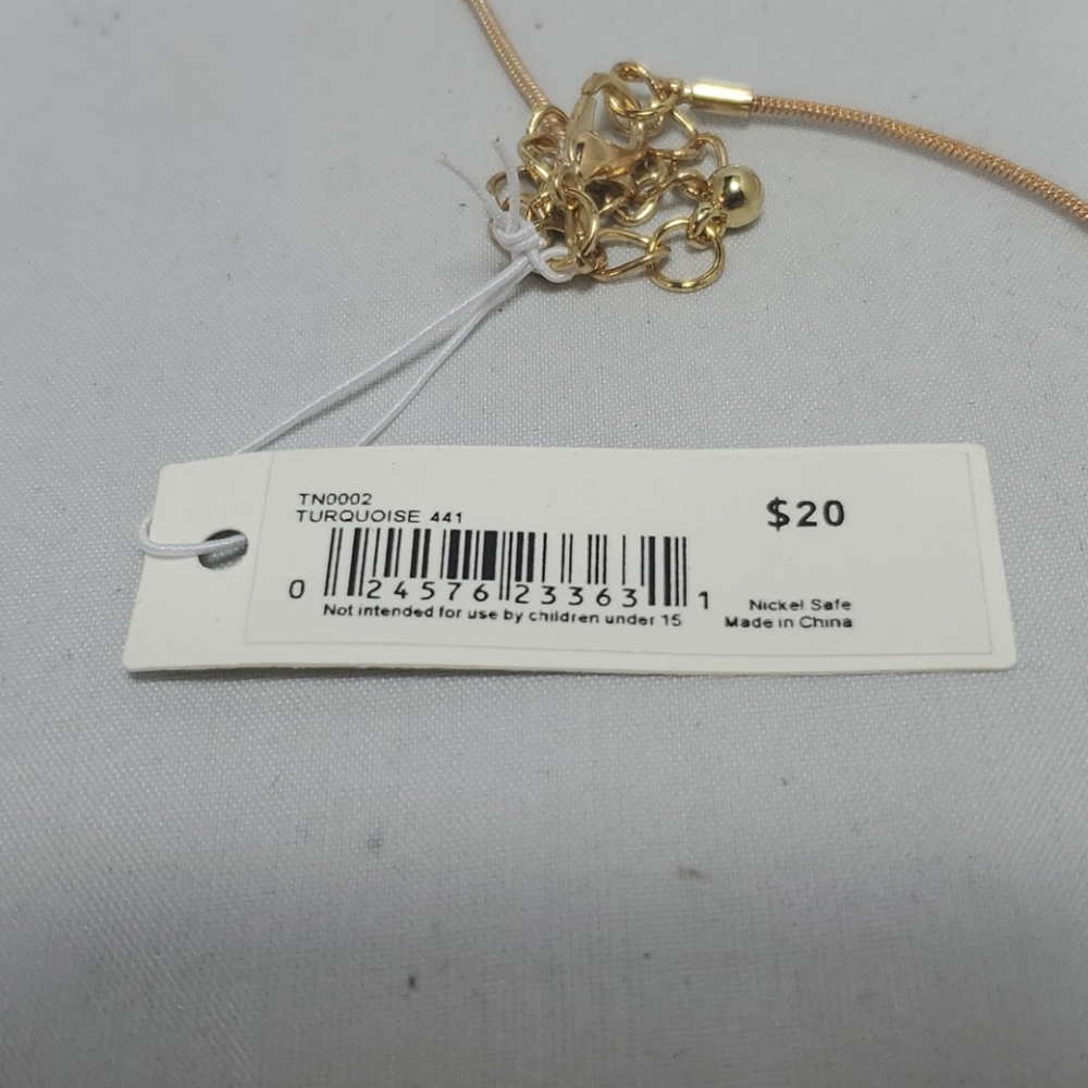 Taylor & jade turquoise/gold Pendant - Picture 4 of 6